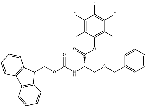 FMOC-CYS(BZL)-OPFP Struktur