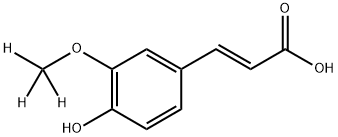 4-HYDROXY-3-METHOXY-D3-CINNAMIC ACID Struktur