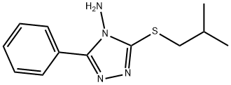 3-(isobutylsulfanyl)-5-phenyl-4H-1,2,4-triazol-4-amine Struktur