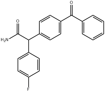 2-(4-benzoylphenyl)-2-(4-fluorophenyl)acetamide Struktur