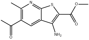 methyl 5-acetyl-3-amino-6-methylthieno[2,3-b]pyridine-2-carboxylate Struktur