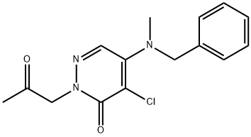 5-[benzyl(methyl)amino]-4-chloro-2-(2-oxopropyl)-3(2H)-pyridazinone Struktur