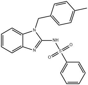 N-[1-(4-methylbenzyl)-1,3-dihydro-2H-1,3-benzimidazol-2-yliden]benzenesulfonamide Struktur