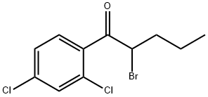 2-Bromo-1-(2,4-dichlorophenyl)pentan-1-one  Struktur