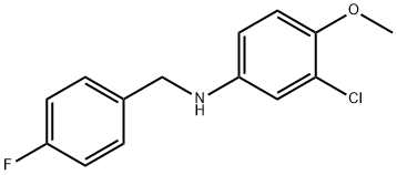 3-Chloro-N-(4-fluorobenzyl)-4-Methoxyaniline, 97% Struktur