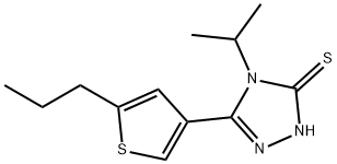 4-ISOPROPYL-5-(5-PROPYLTHIEN-3-YL)-4H-1,2,4-TRIAZOLE-3-THIOL Struktur