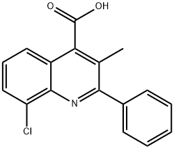 8-CHLORO-3-METHYL-2-PHENYLQUINOLINE-4-CARBOXYLICACID Struktur