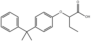 2-[4-(1-METHYL-1-PHENYLETHYL)PHENOXY]BUTANOIC ACID Struktur