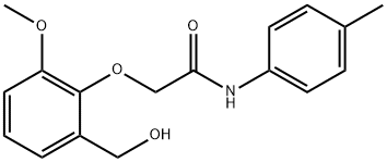 2-[2-(HYDROXYMETHYL)-6-METHOXYPHENOXY]-N-(4-METHYLPHENYL)-ACETAMIDE Struktur