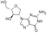 2-(2-AMINO-1,6-DIHYDRO-6-OXO-9H-PURIN-9-YL)-1,4-ANHYDRO-2-DEOXY-L-ARABINITOL Struktur