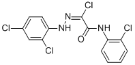 2-Chloro-N-(2-chlorophenyl)-2-[2-(2,4-dichlorophenyl)hydrazono]acetamide Struktur