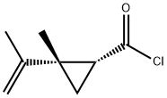 Cyclopropanecarbonyl chloride, 2-methyl-2-(1-methylethenyl)-, cis- (9CI) Struktur