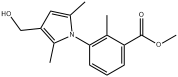 3-[3-(HYDROXYMETHYL)-2,5-DIMETHYL-1H-PYRROL-1-YL]-2-METHYL-BENZOIC ACID METHYL ESTER Struktur