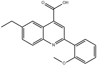 6-ethyl-2-(2-methoxyphenyl)quinoline-4-carboxylic acid Struktur