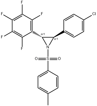 2-(4-CHLOROPHENYL)-3-(PERFLUOROPHENYL)-1-TOSYLAZIRIDINE Struktur