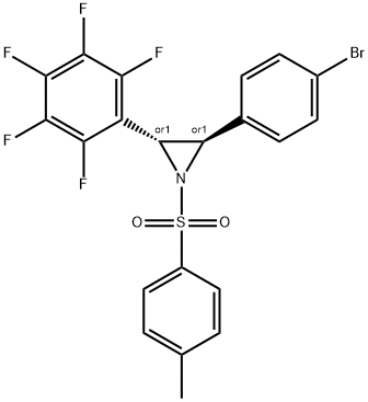 2-(4-BROMOPHENYL)-3-(PERFLUOROPHENYL)-1-TOSYLAZIRIDINE Struktur