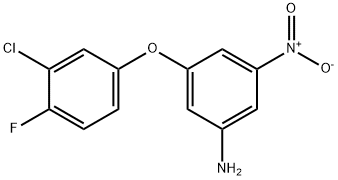 3-(3-chloro-4-fluorophenoxy)-5-nitroaniline Struktur