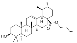 3-HYDROXY-(3BETA)-URS-12-EN-28-OIC ACID BUTYL ESTER Struktur