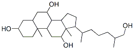 17-(7-hydroxy-6-methyl-heptan-2-yl)-10,13-dimethyl-2,3,4,5,6,7,8,9,11,12,14,15,16,17-tetradecahydro-1H-cyclopenta[a]phenanthrene-3,7,12-triol Struktur