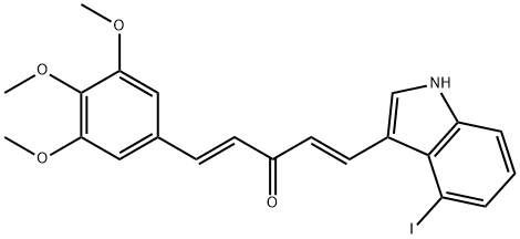 (E,E)-5-(4-IODO-3-INDOLYL)-1-(3,4,5-TRIMETHOXYPHENYL)-1,4-PENTADIEN-3-ONE Struktur