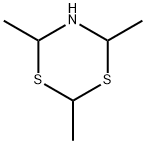 2,4,6-Trimethyl-1,3,5-dithiazine Struktur