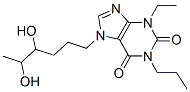 7-(4,5-dihydroxyhexyl)-3-ethyl-1-propyl-purine-2,6-dione Struktur