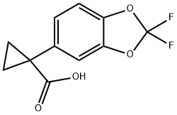 1-(2,2-Difluoro-benzo[1,3]dioxol-5-yl)-cyclopropanecarboxylicacid Struktur