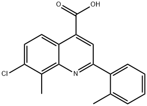 7-CHLORO-8-METHYL-2-(2-METHYLPHENYL)QUINOLINE-4-CARBOXYLIC ACID Struktur