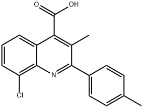 8-CHLORO-3-METHYL-2-(4-METHYLPHENYL)QUINOLINE-4-CARBOXYLIC ACID Struktur