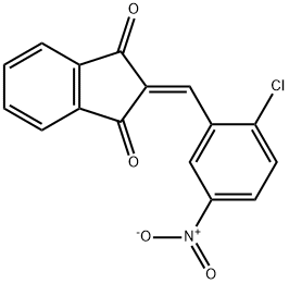 2-[(2-chloro-5-nitrophenyl)methylene]-1H-indene-1,3(2H)-dione Struktur