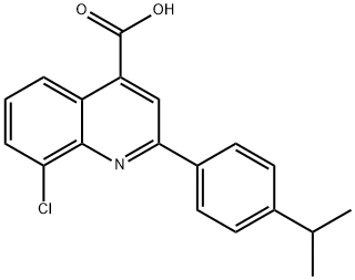 8-CHLORO-2-(4-ISOPROPYLPHENYL)QUINOLINE-4-CARBOXYLIC ACID Struktur