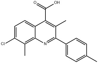 7-CHLORO-3,8-DIMETHYL-2-(4-METHYLPHENYL)QUINOLINE-4-CARBOXYLIC ACID Struktur