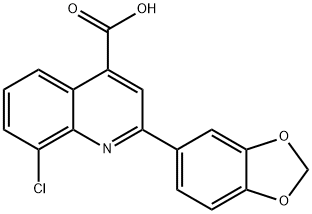 2-(1,3-BENZODIOXOL-5-YL)-8-CHLOROQUINOLINE-4-CARBOXYLIC ACID Struktur