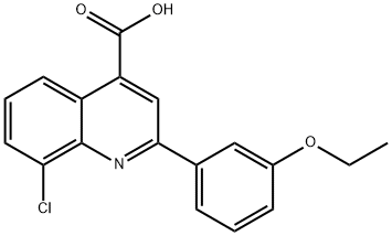 8-CHLORO-2-(3-ETHOXYPHENYL)QUINOLINE-4-CARBOXYLICACID Struktur