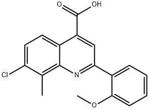 7-CHLORO-2-(2-METHOXYPHENYL)-8-METHYLQUINOLINE-4-CARBOXYLIC ACID Struktur