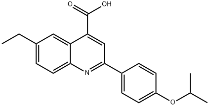 6-ethyl-2-(4-isopropoxyphenyl)quinoline-4-carboxylic acid Struktur