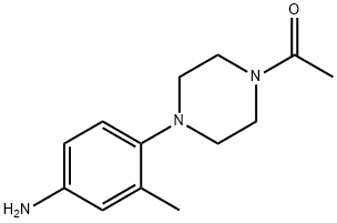 4-(4-Acetyl-piperazin-1-yl)-2-methylaniline Struktur