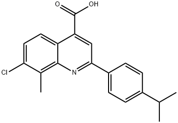 7-CHLORO-2-(4-ISOPROPYLPHENYL)-8-METHYLQUINOLINE-4-CARBOXYLIC ACID Struktur