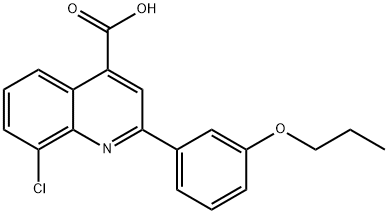 8-CHLORO-2-(3-PROPOXYPHENYL)QUINOLINE-4-CARBOXYLIC ACID Struktur