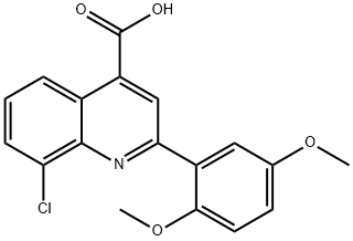 8-CHLORO-2-(2,5-DIMETHOXYPHENYL)QUINOLINE-4-CARBOXYLIC ACID Struktur