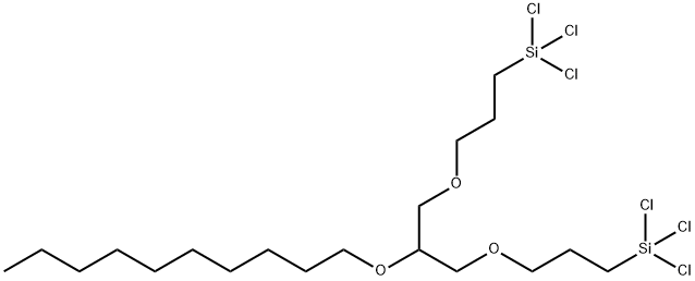 1,3-BIS(3-TRICHLOROSILYLPROPOXY)-2-DECYLOXYPROPANE Struktur