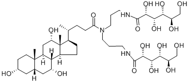 (3A,5B,7A,12A)-N,N-雙[3-(D-葡萄糖酰氨基)丙基]-3,7,12-三羥基膽甾烷-24-胺, 86303-22-2, 結(jié)構(gòu)式