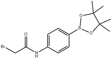 2-Bromo-N-(4-(4,4,5,5-tetramethyl-1,3,2-dioxaborolan-2-yl)phenyl)acetamide Struktur