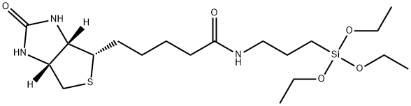 1H-Thieno[3,4-d]iMidazole-4-pentanaMide, hexahydro-2-oxo-N-[3-(triethoxysilyl)propyl]-, (3aS,4S,6aR)- Struktur