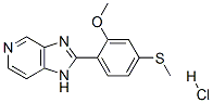 1H-Imidazo(4,5-c)pyridine, 2-(2-methoxy-4-(methylthio)phenyl)-, monohy drochloride Struktur