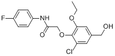 2-[2-CHLORO-6-ETHOXY-4-(HYDROXYMETHYL)PHENOXY]-N-(4-FLUOROPHENYL)-ACETAMIDE Struktur