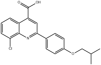 8-CHLORO-2-(4-ISOBUTOXYPHENYL)QUINOLINE-4-CARBOXYLIC ACID Struktur