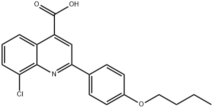 2-(4-BUTOXYPHENYL)-8-CHLOROQUINOLINE-4-CARBOXYLICACID Struktur