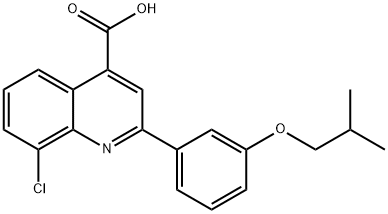 8-CHLORO-2-(3-ISOBUTOXYPHENYL)QUINOLINE-4-CARBOXYLIC ACID Struktur