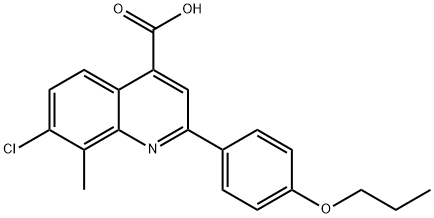 7-CHLORO-8-METHYL-2-(4-PROPOXYPHENYL)QUINOLINE-4-CARBOXYLIC ACID Struktur